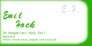 emil hock business card